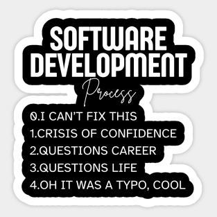 Software Development Process Celebrate the Journey from Coding to Development Graduation Sticker